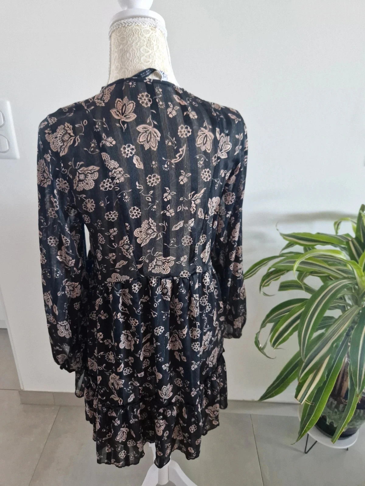 Vestido de gasa floral - S - Zara – photo 3